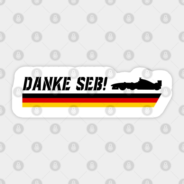 Danke Seb f1 Sticker by Emma